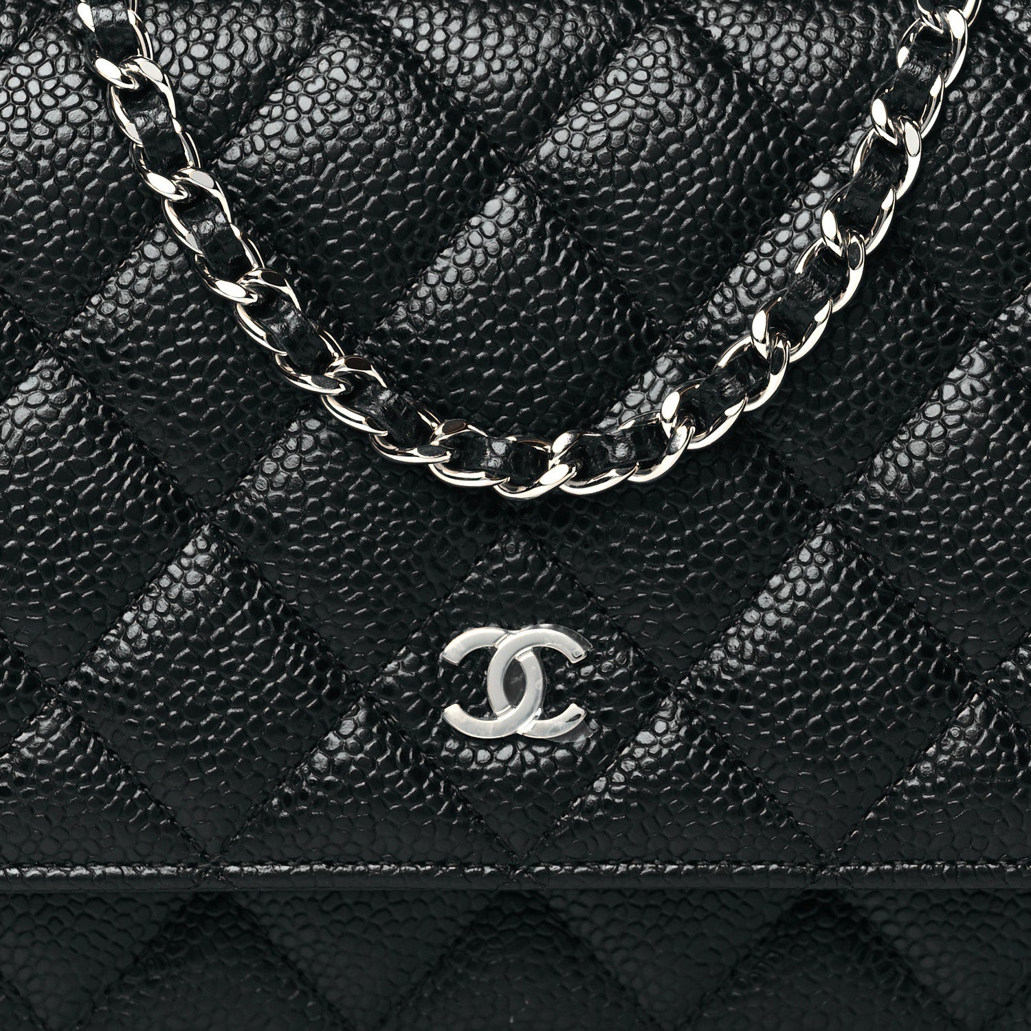 Chanel Caviar Quilted Wallet On Chain WOC Black 9 of 12