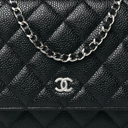 Chanel Caviar Quilted Wallet On Chain WOC Black 9 of 12