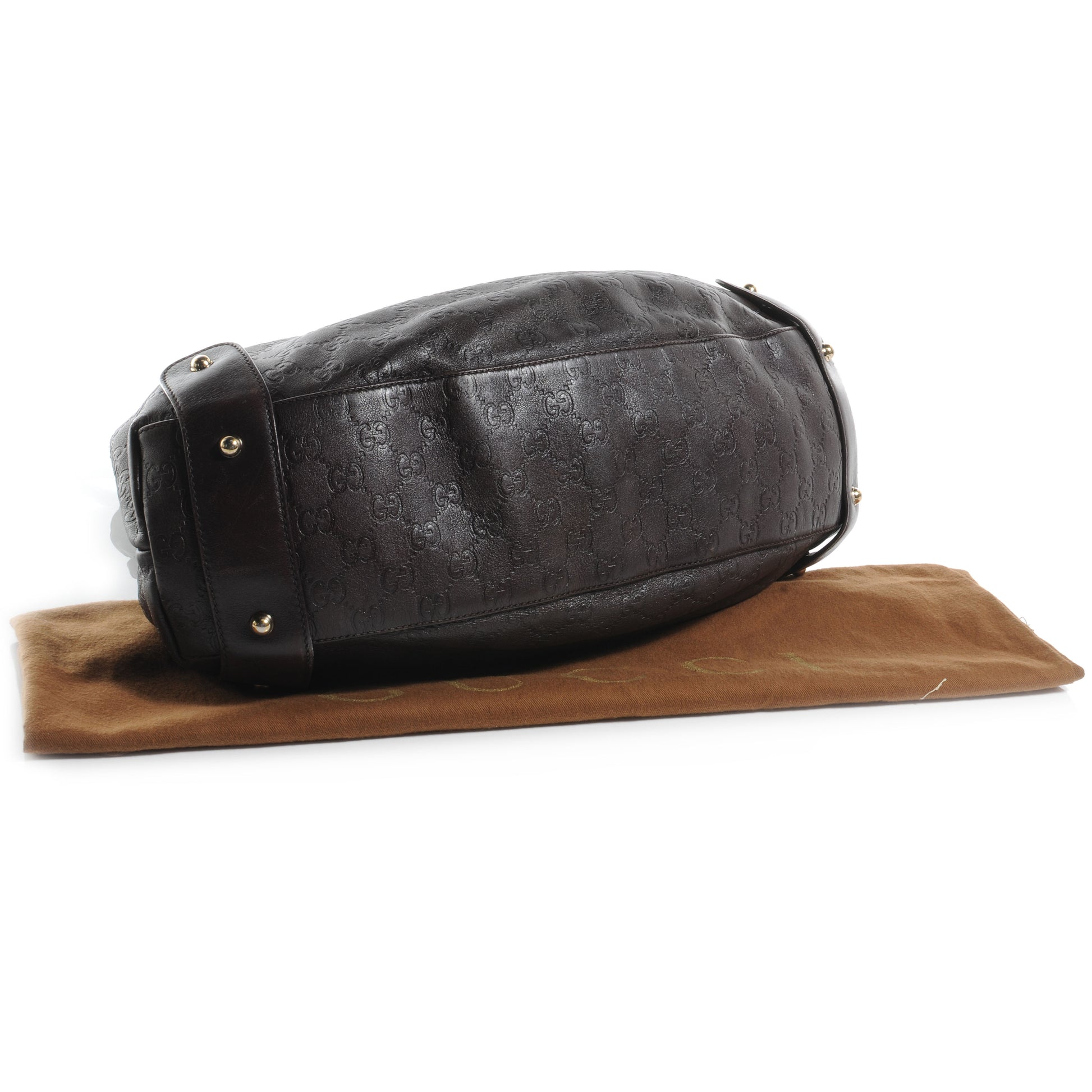 Gucci Guccissima Medium Pelham Tote Chocolate Brown 4 of 7
