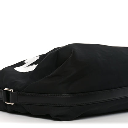 Alexander McQueen Nylon Graffiti Logo The Bundle Tote Black White 15 of 17
