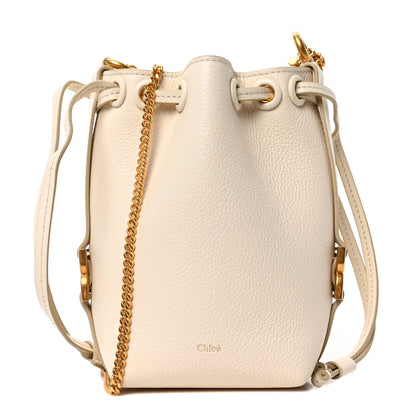 Chloe Grained Calfskin Micro Marcie Bucket Bag Misty Ivory 1 of 10