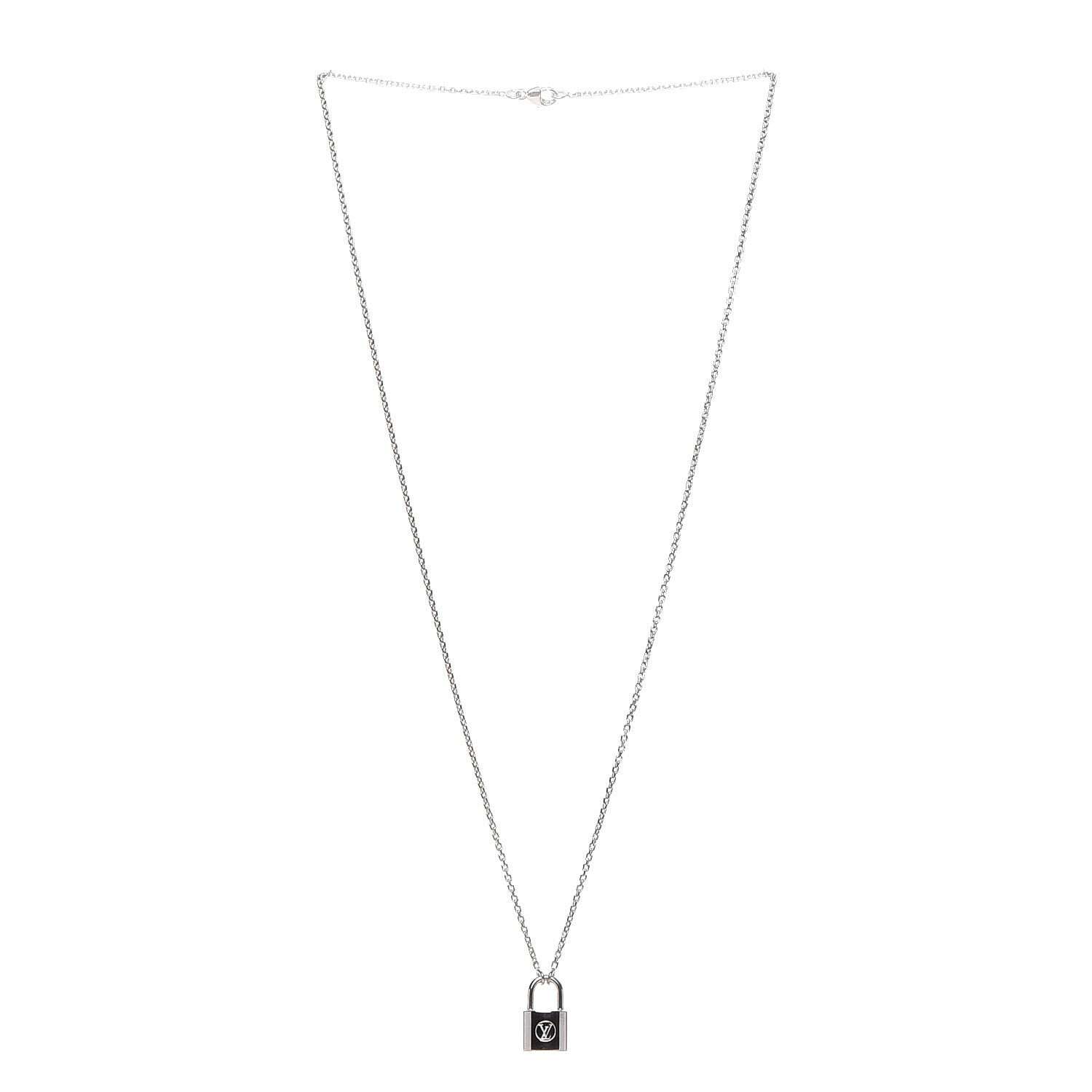 Louis Vuitton Sterling Silver Lockit Necklace 3 of 6