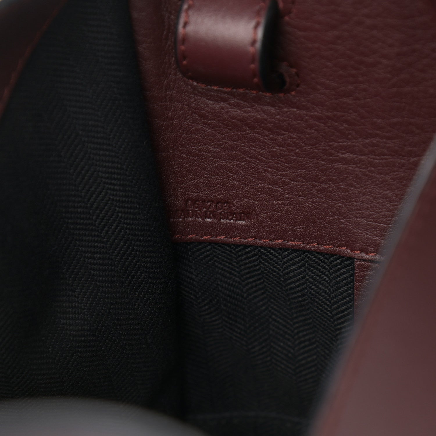 Loewe Calfskin Small Hammock Shoulder Bag Maroon Oxblood 7 of 10