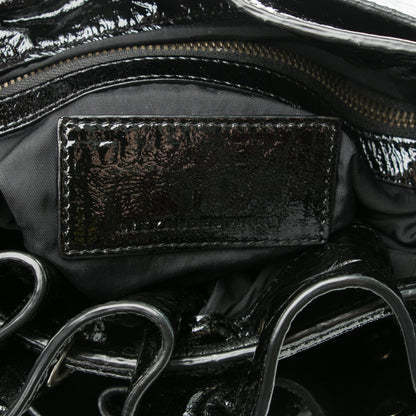 Alexander Wang Patent Diego Bucket Bag Black Brass Hardware 6 of 7