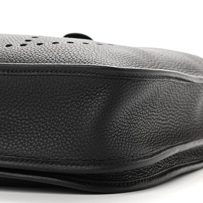 Hermes Taurillon Clemence Evelyne III PM Black 10 of 11