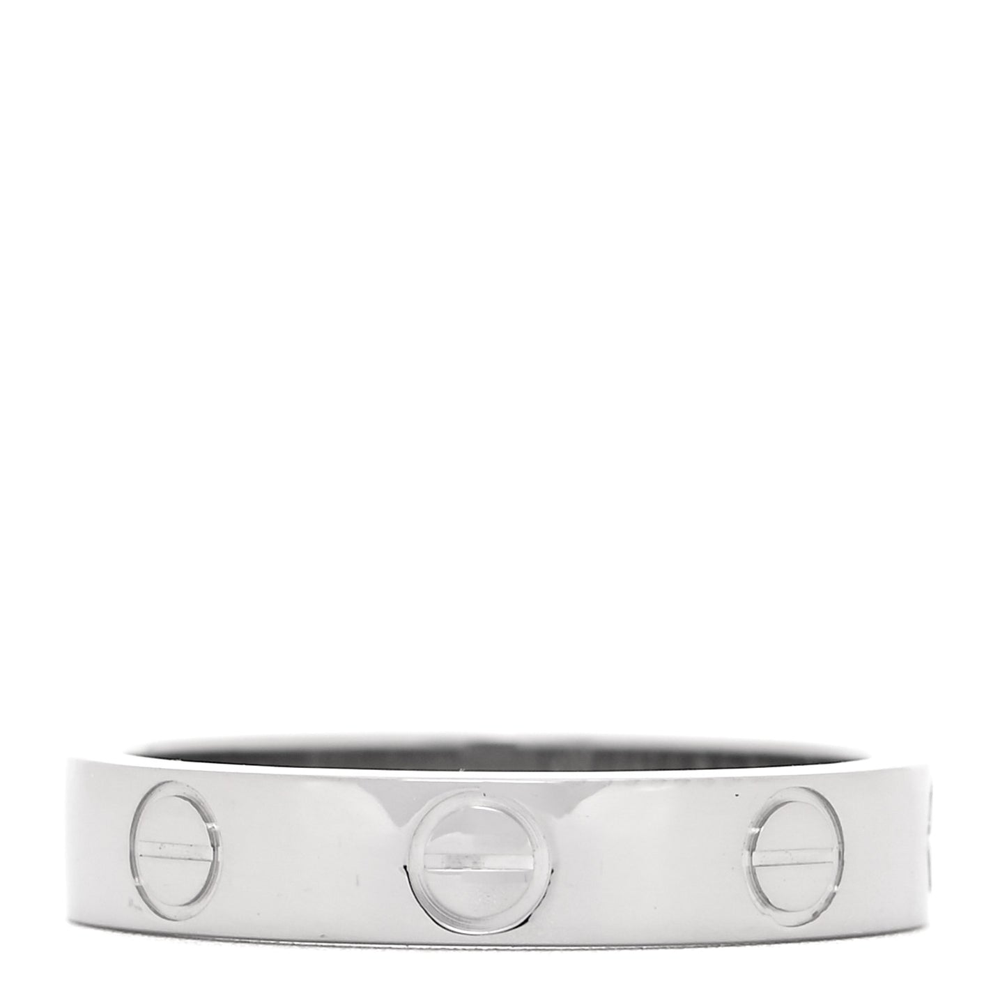 18K White Gold 3.5mm LOVE Wedding Band Ring 49 4.75