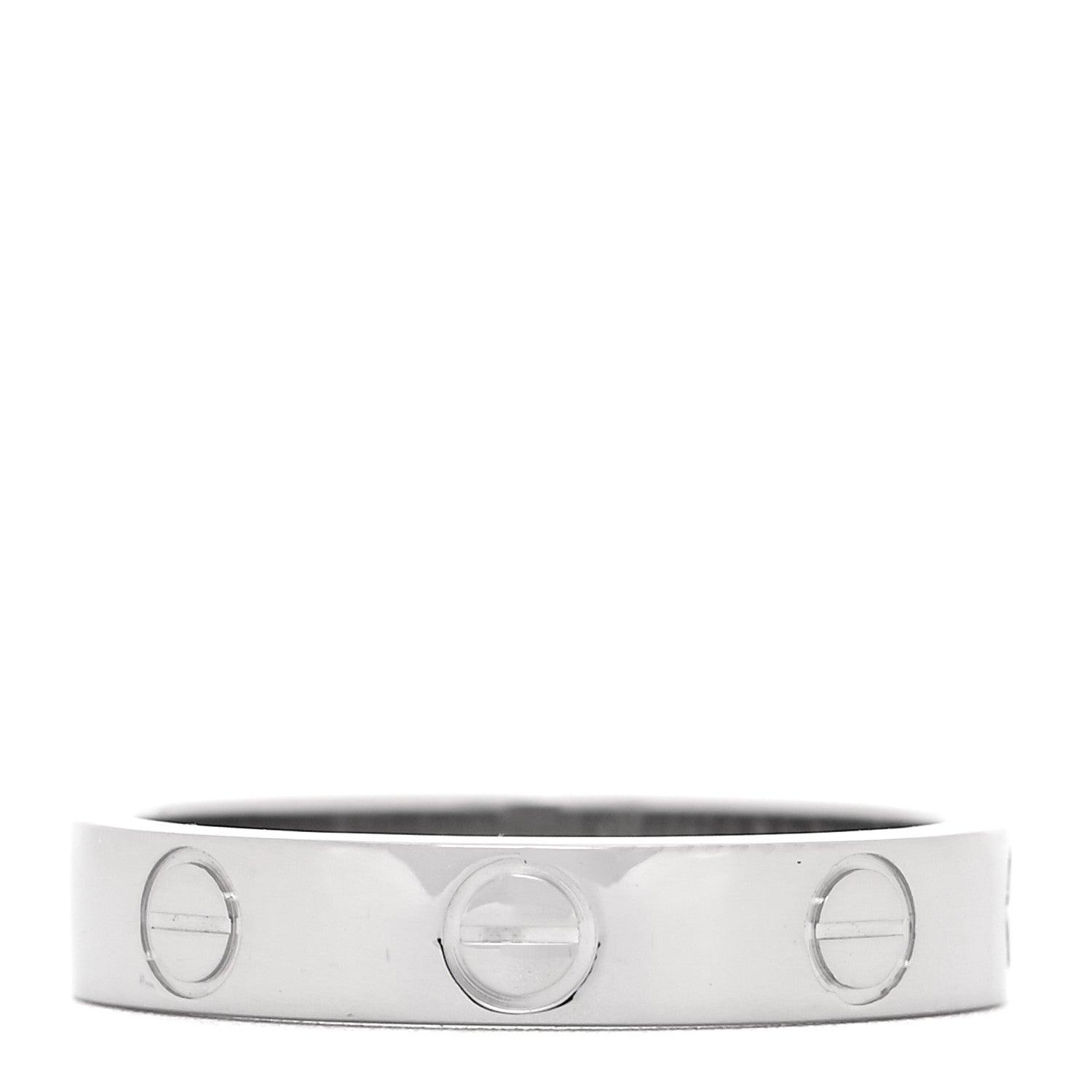 Cartier 18K White Gold 3.5mm LOVE Wedding Band Ring 49 4.75 3 of 5