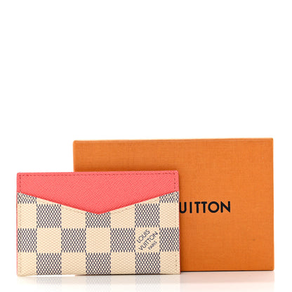 Louis Vuitton Damier Azur Daily Card Holder Rose Papaye 7 of 7