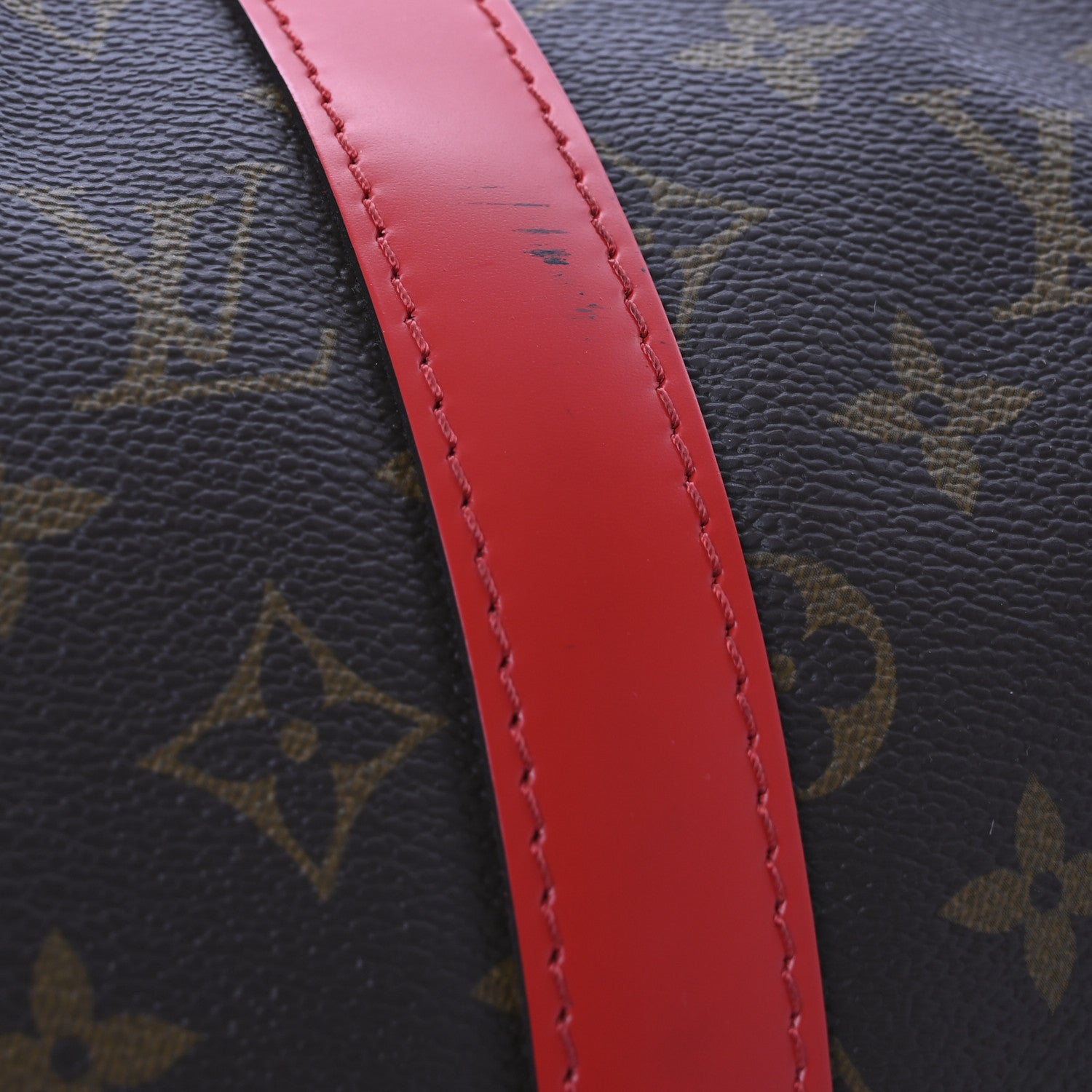 Louis Vuitton Calfskin Monogram Keepall Bandouliere 50 Coquelicot 11 of 13