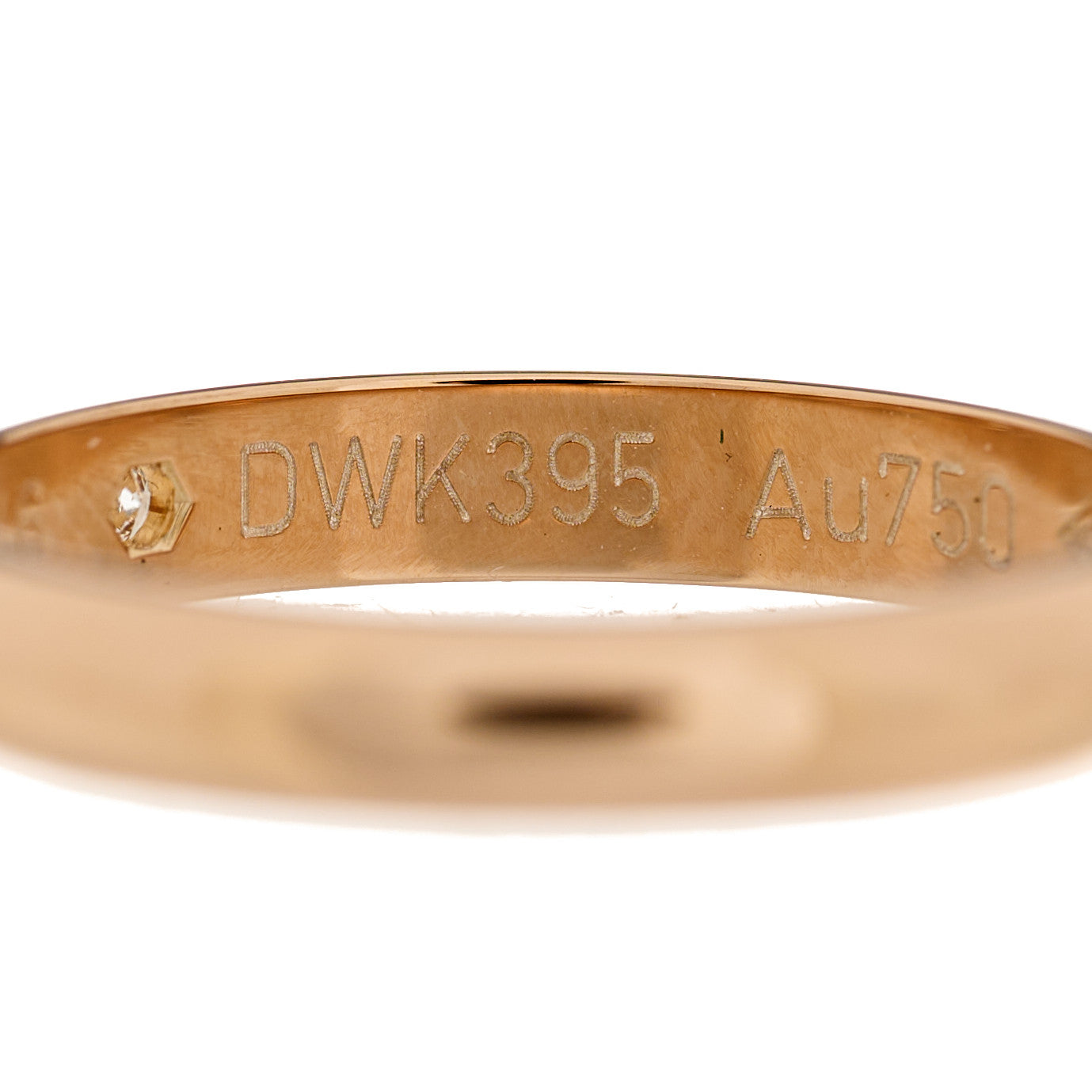 18K Pink Gold Diamond 2.6mm 1895 Wedding Band Ring 46 3.75
