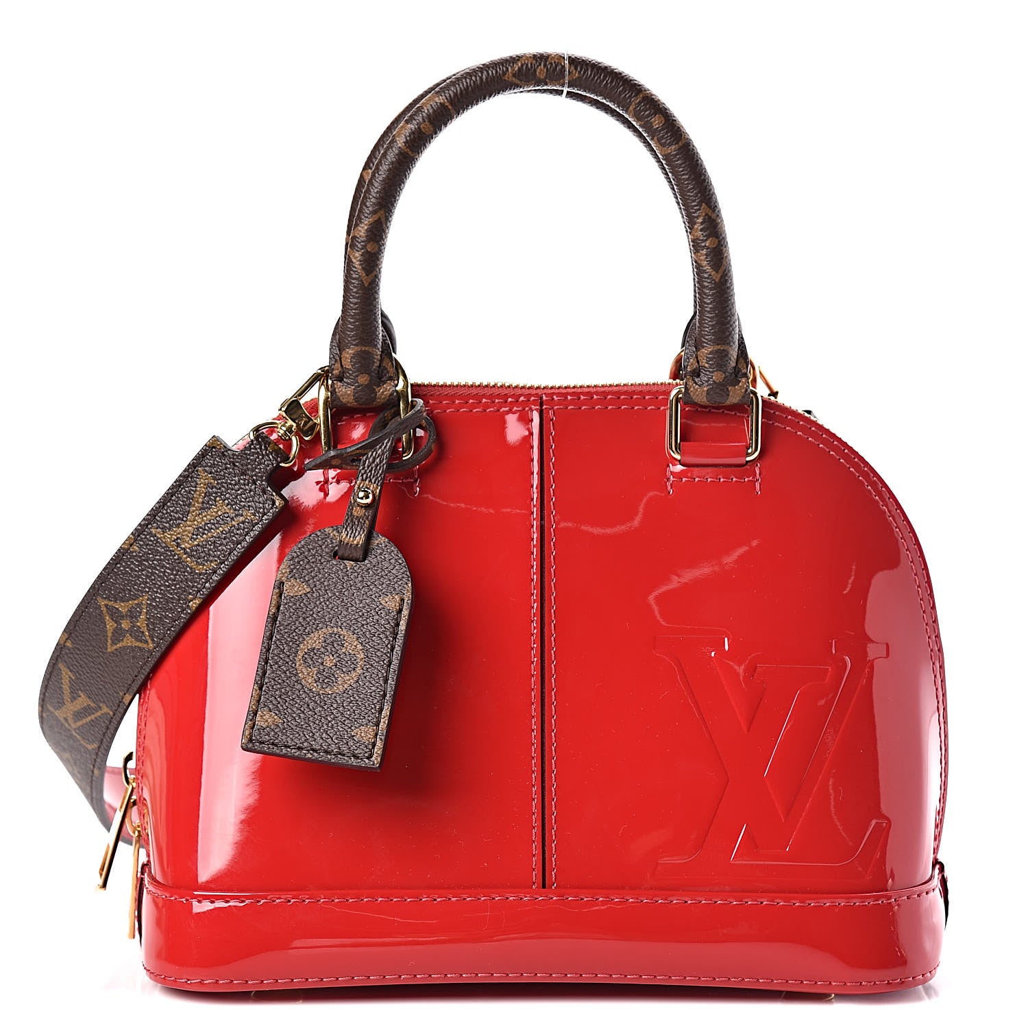 Louis Vuitton Patent Monogram Alma BB Scarlet 1 of 9