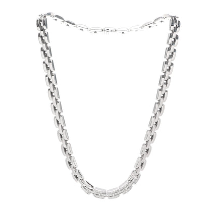 Cartier 18K White Gold Diamond Maillon Panthere Necklace 3 of 6