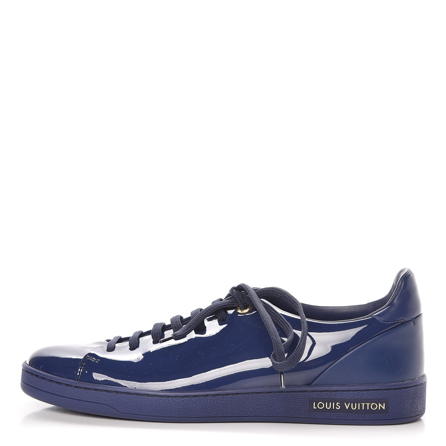 Louis Vuitton Patent Calfskin Frontrow Sneakers 40 Blue Nuit 1 of 11