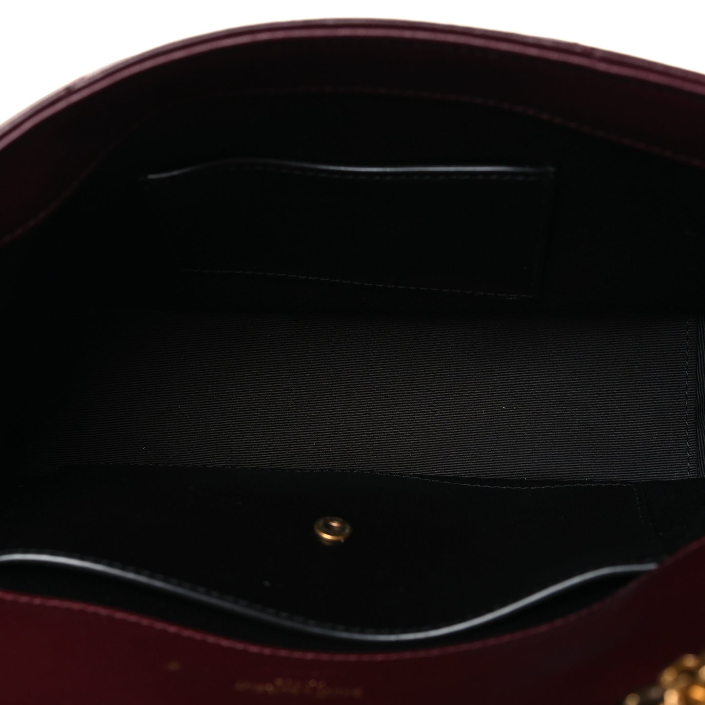 Lambskin Chevron Quilted Small Loulou Rouge Cabernet