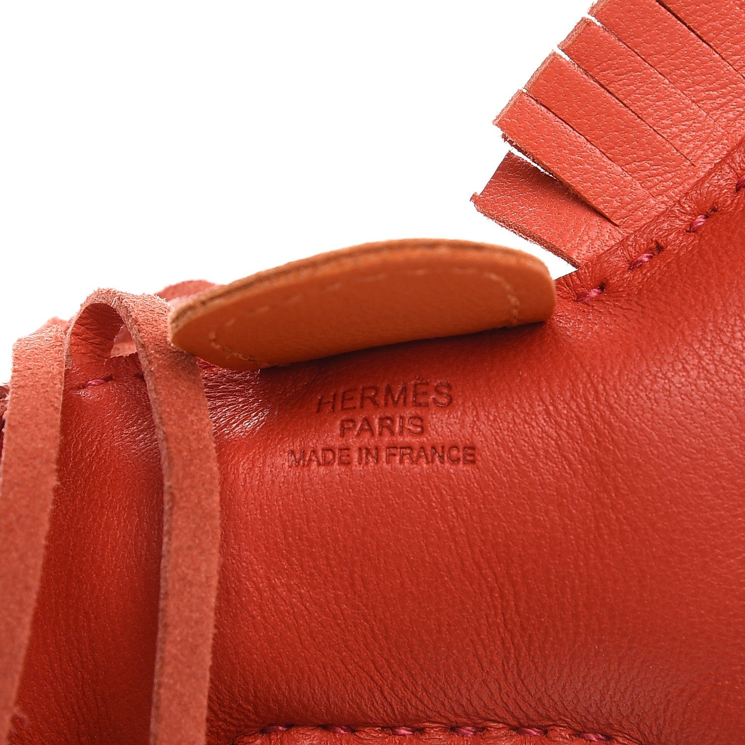 Hermes Milo Lambskin Grigri Rodeo Horse Bag Charm PM Rouge Rose Indien Jaipur Feu 3 of 4