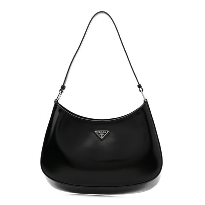 Prada Spazzolato Cleo Shoulder Bag Black 1 of 7