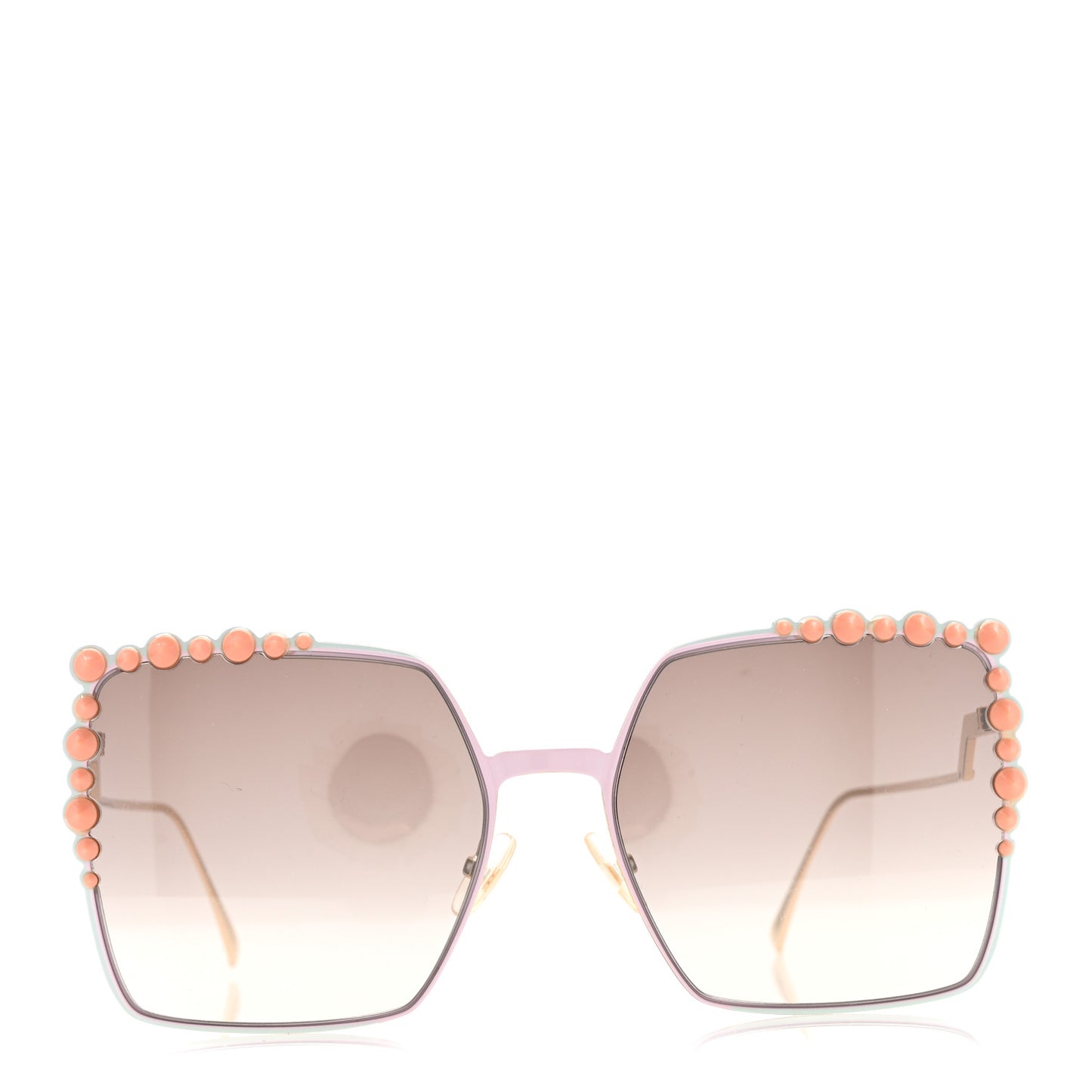 Metal Dots Square Sunglasses FF 0259/S Gold