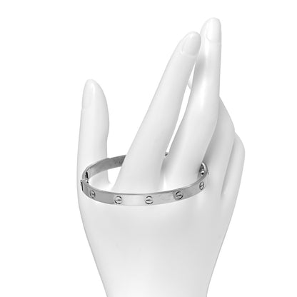 Cartier 18K White Gold LOVE Bracelet 18 2 of 5