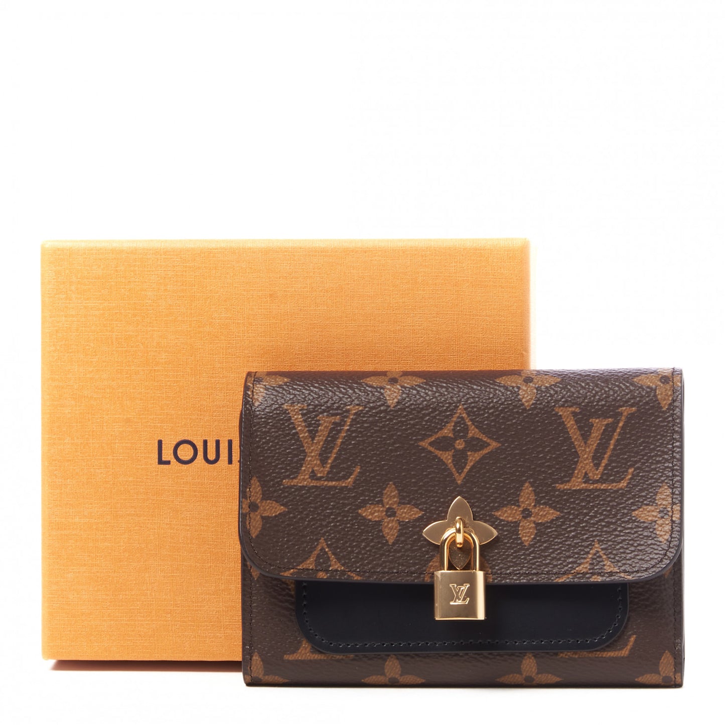 Monogram Flower Lock Compact Wallet