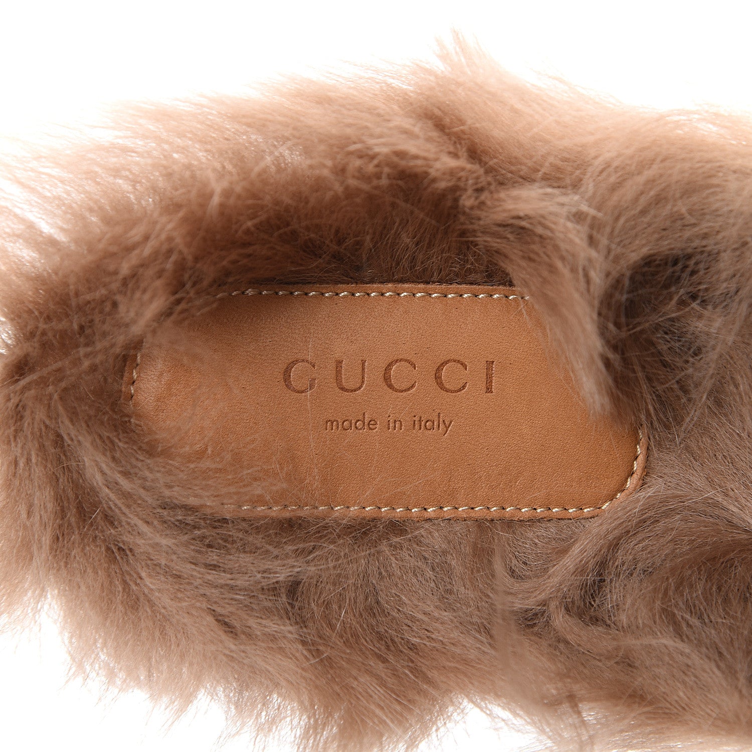 Gucci Velvet Fur Womens Princetown Slippers 38.5 Black 7 of 9