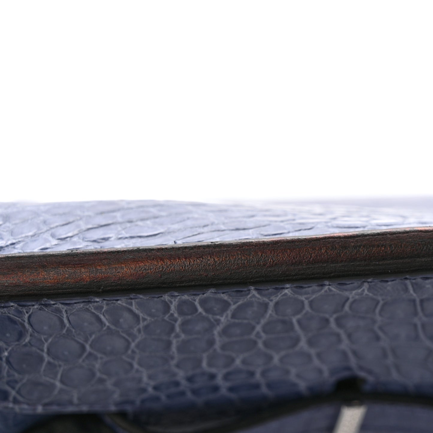 Matte Porosus Crocodile 18K White Gold Diamond Birkin 35 Bleu Brighton