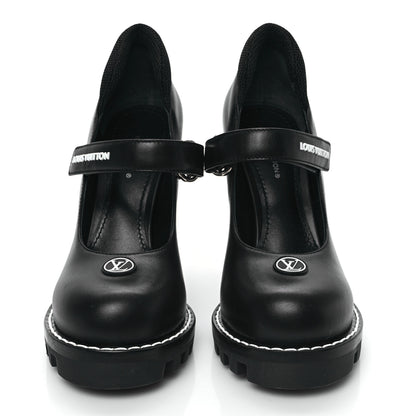 Louis Vuitton Calfskin Star Trail Ankle Pumps 36 Black 2 of 9