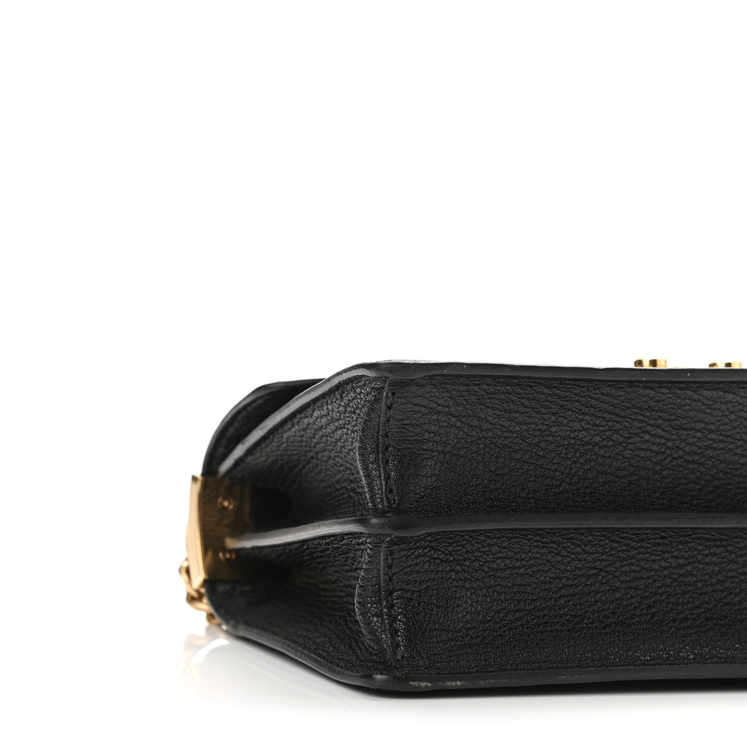 Miu Miu Jacquard Madras Confidential Logo Shoulder Bag Black 8 of 9