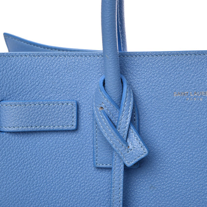 Saint Laurent Grained Calfskin Baby Sac De Jour Blue Clair 10 of 13