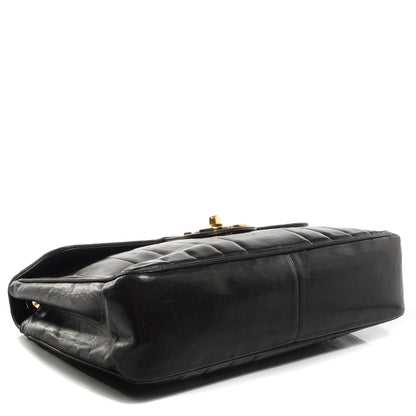 Chanel Lambskin Vertical Quilt Jumbo Flap Black 4 of 9