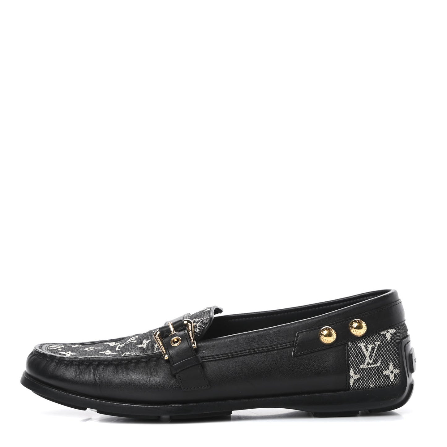 Calfskin Mini Lin Loafers 37 Black