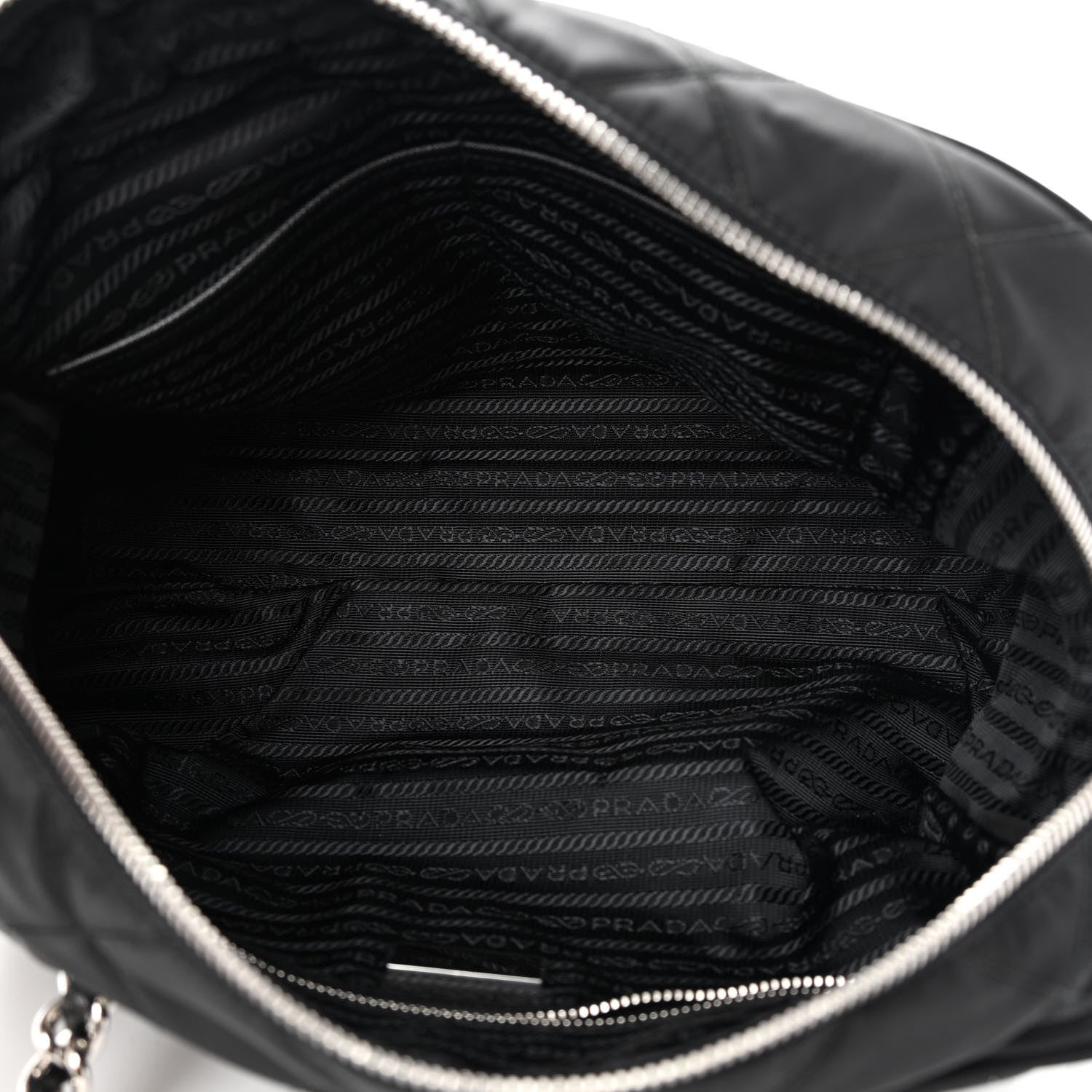 Prada Nylon Tessuto Impuntu Quilted Shoulder Bag Black 5 of 11