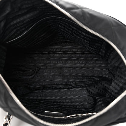 Prada Nylon Tessuto Impuntu Quilted Shoulder Bag Black 5 of 11