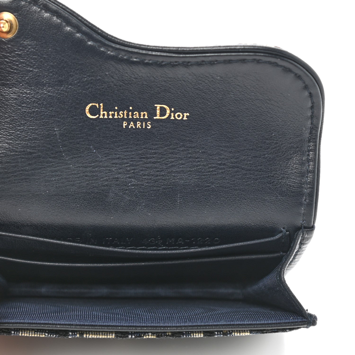 Christian Dior Oblique Saddle Card Holder Blue 5 of 7