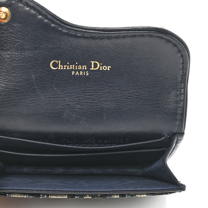 Christian Dior Oblique Saddle Card Holder Blue 5 of 7