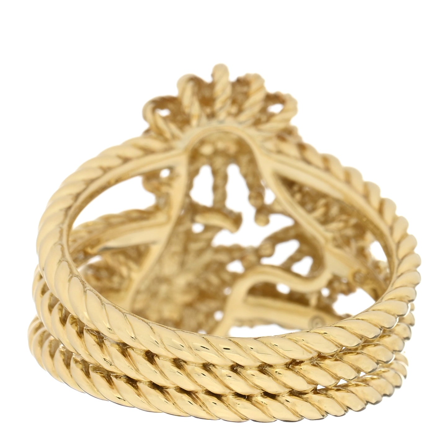 18K Yellow Gold Diamond Starburst Cluster Ring 55 7.25