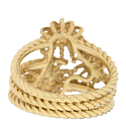 David Yurman 18K Yellow Gold Diamond Starburst Cluster Ring 55 7.25 3 of 4
