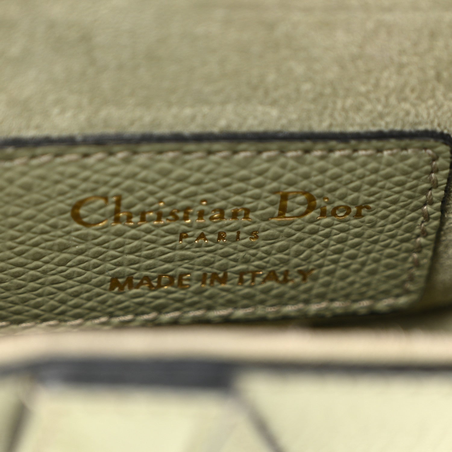 Christian Dior Grained Calfskin Mini Saddle Bag Sage Green 6 of 10