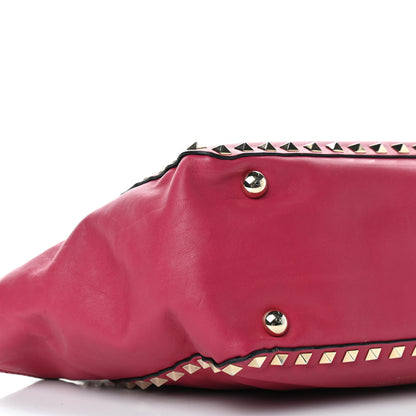 Valentino Garavani Vitello Small Rockstud Tote Cyclamin 9 of 11