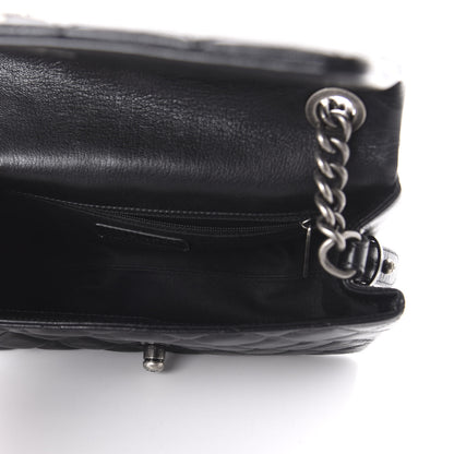 Chanel Goatskin Quilted Medium City Rock Flap Black 5 of 10