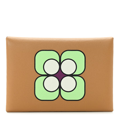 Hermes Swift Moulin à Wind Calvi Duo Card Case Gold 1 of 9