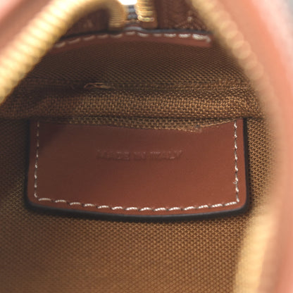 Celine Triomphe Canvas Calfskin Mini Boston Bag Tan 7 of 10