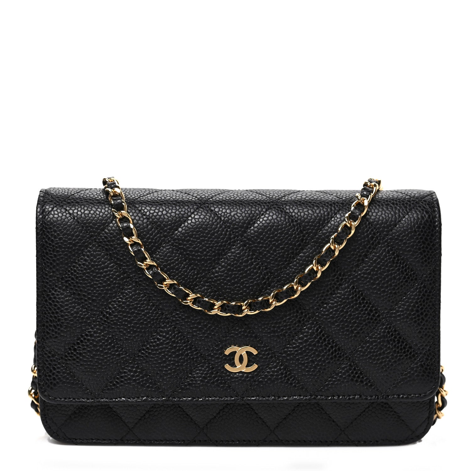 Chanel Caviar Quilted Wallet on Chain WOC Black 1 of 8