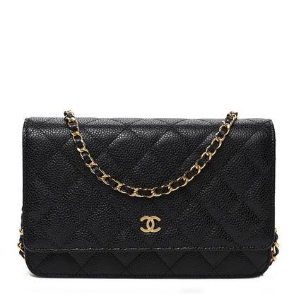 Chanel Caviar Quilted Wallet on Chain WOC Black 1 of 8