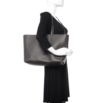 Saint Laurent Calfskin Large Shopping Tote Dark Grey 2 of 10
