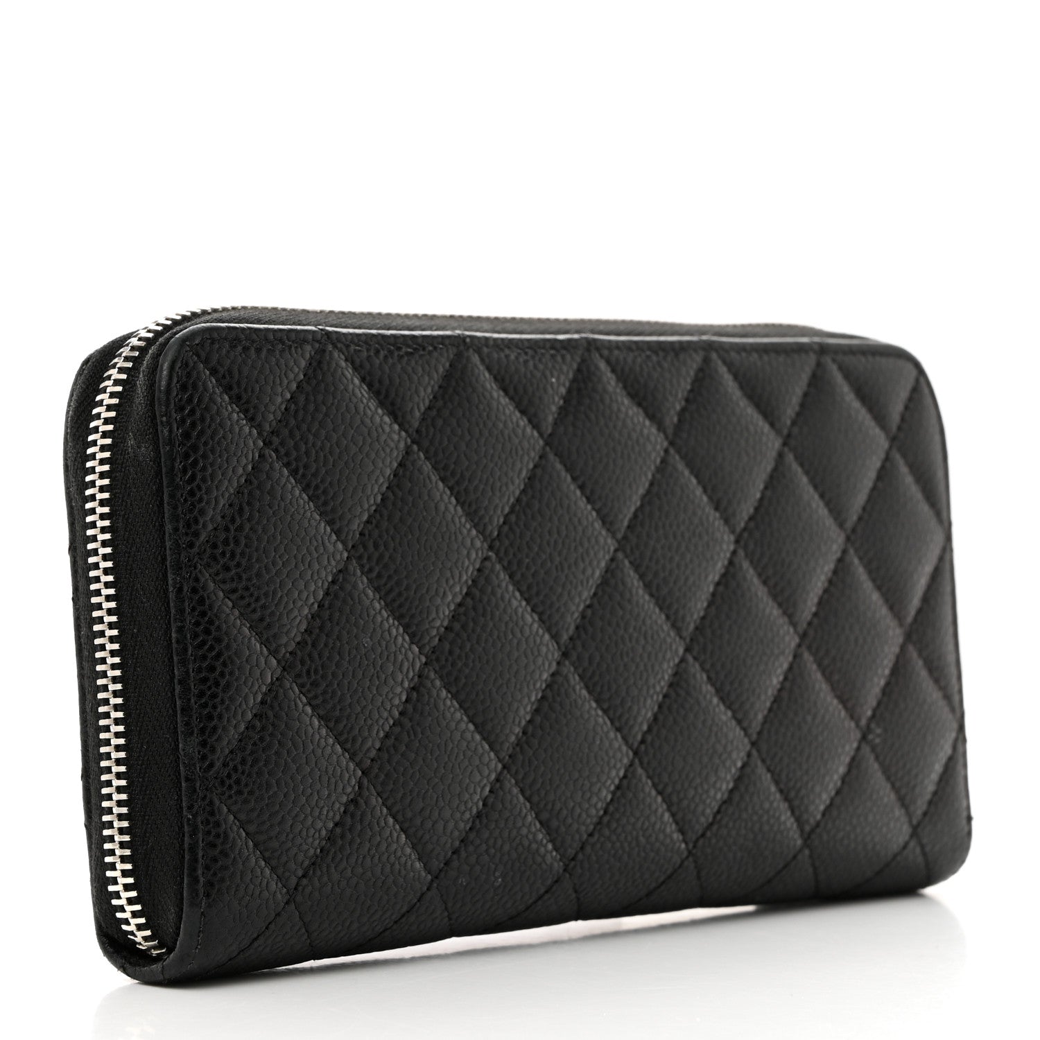 Chanel Caviar Quilted Large Gusset Zip Around Wallet Black 3 of 9