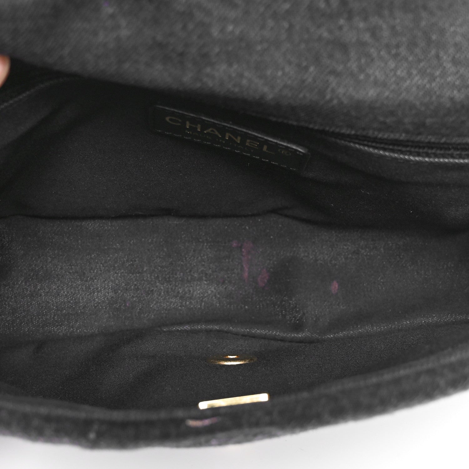 Chanel Denim Quilted Denim Mood Large Flap Black Multicolor 5 of 11