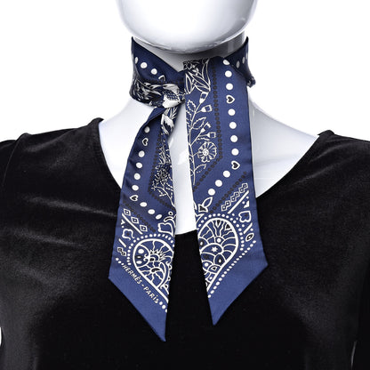 Hermes Silk Entre Ciel Et Mer Twilly Marine White Black 2 of 5