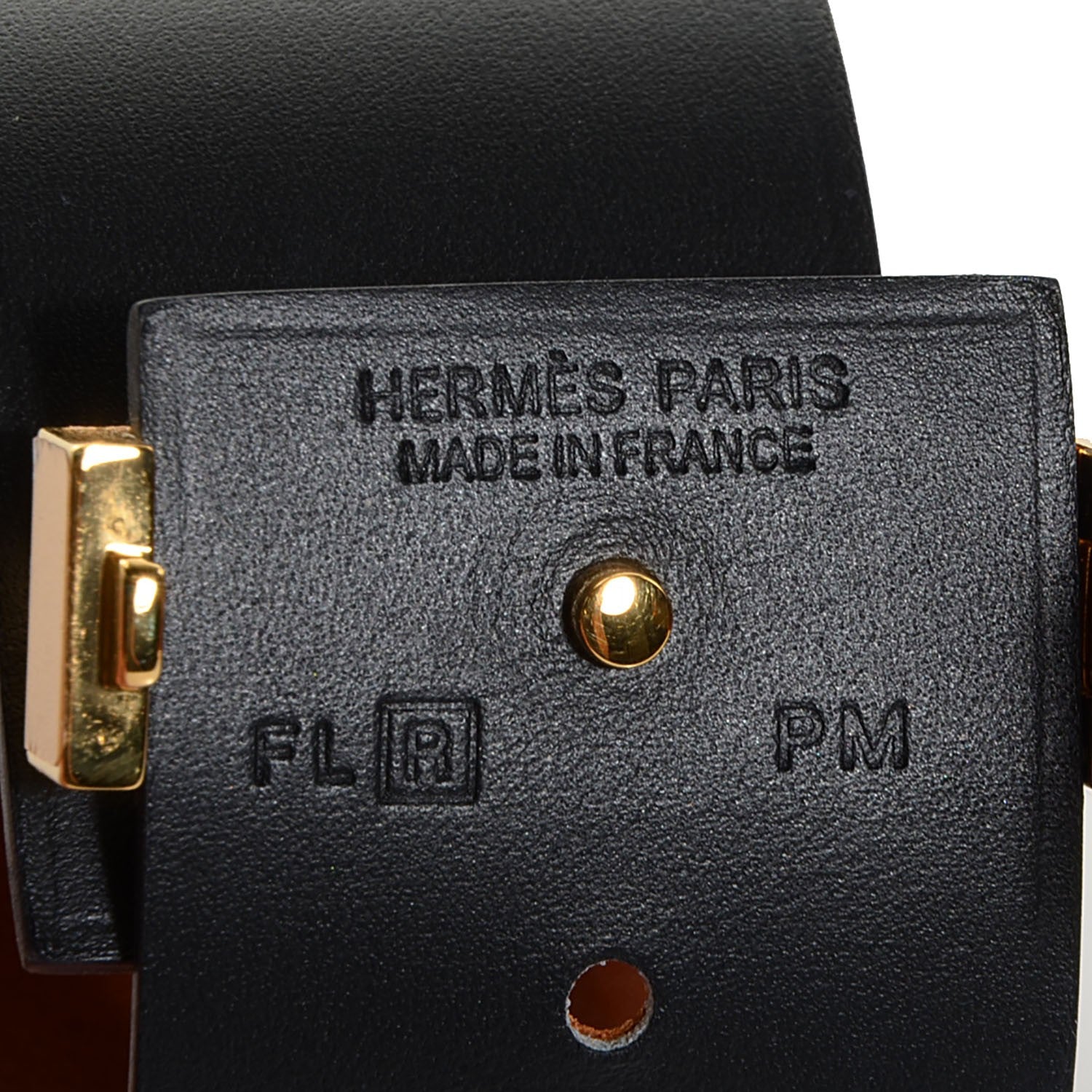 Hermes Chamonix Tadelakt Illusion Bracelet PM Black Fauve 5 of 8
