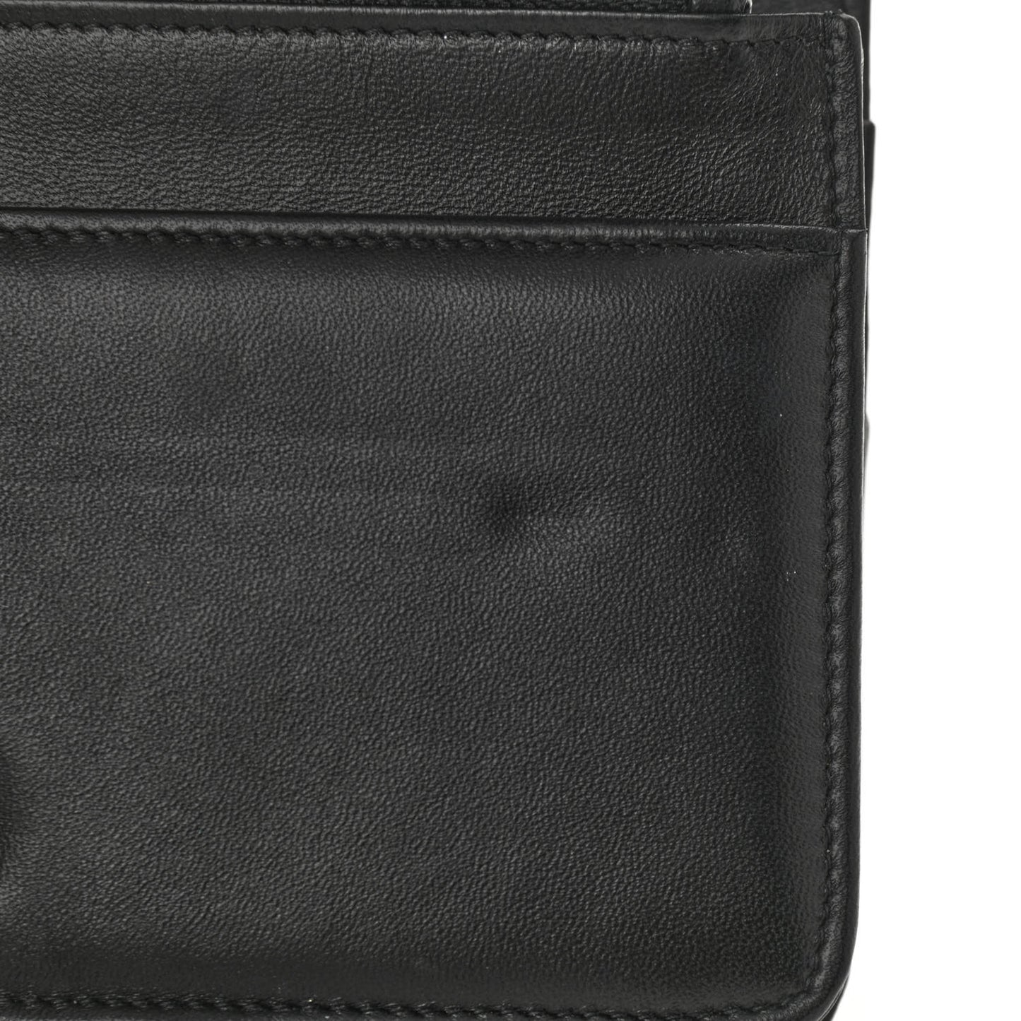Lambskin Pyramid Wallet On Chain WOC Black