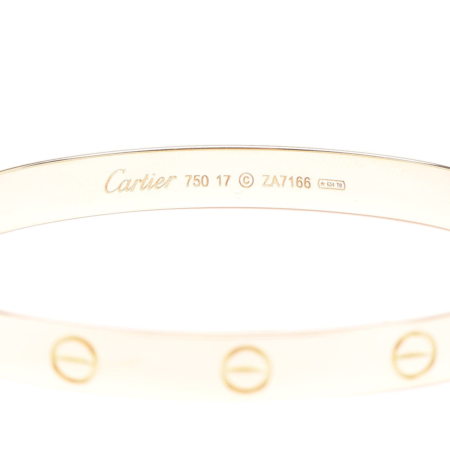 18K Yellow Gold LOVE Bracelet 17